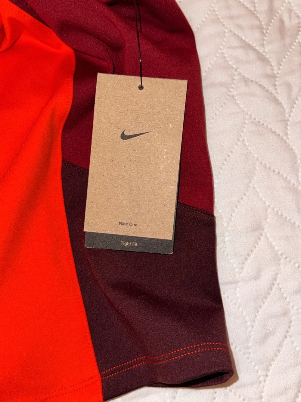Nike Red And Burgundy Dri-FIT Performance Tee